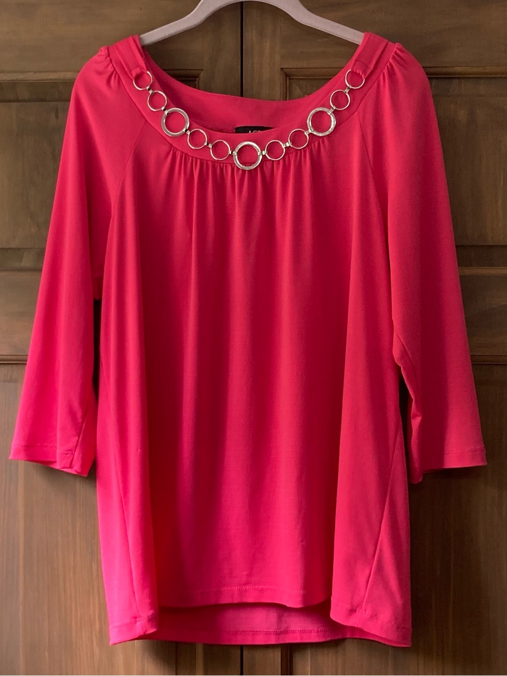 AGB Bright Pink 3/4 Sleeve Top XL